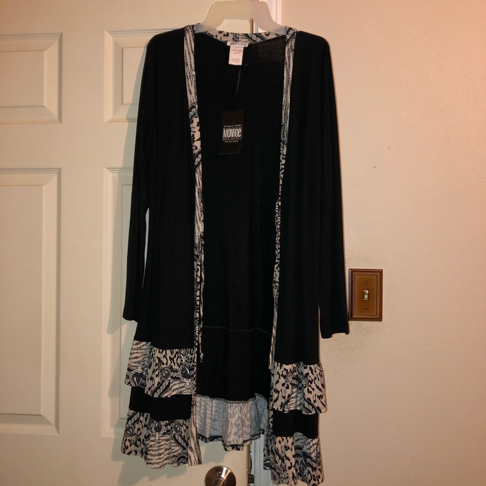 Black & Beige Cover Up: ( Sleeveless & Mini Dress)